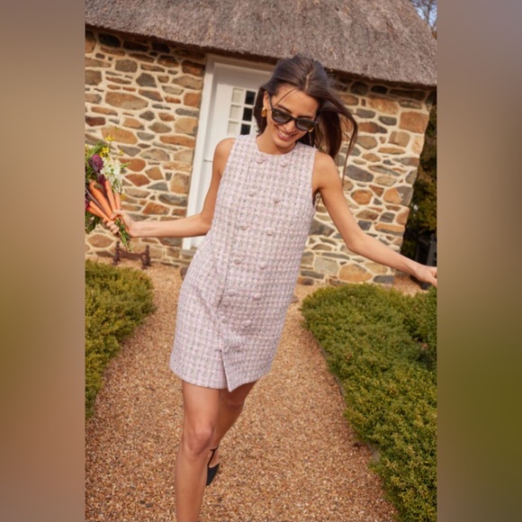 Pomander Place Peony Tweed Bianca Dress - Picture 2 of 16